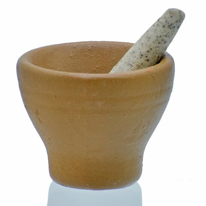 Gift To Love | Miniature Ceramics Mortar Okhali | Color : Brown | Pcs : 1 Pc Set | Code : MCP-23