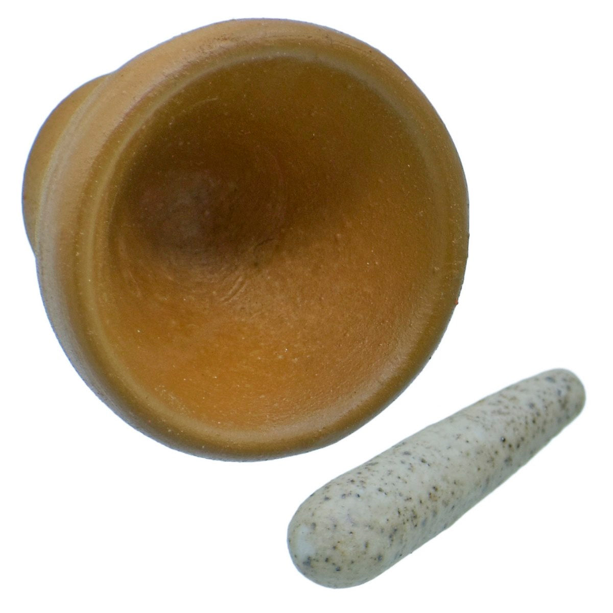 Gift To Love | Miniature Ceramics Mortar Okhali | Color : Brown | Pcs : 1 Pc Set | Code : MCP-23