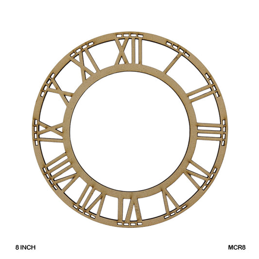 Gift To Love | Mdf Cutout Roman Watch Round | Size : 8 Inch | Code : MCR8