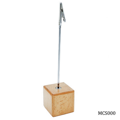 Gift To Love | Massage Clip Stand Wooden Base | Size : 2 X 2 Inch | Code : MCS000