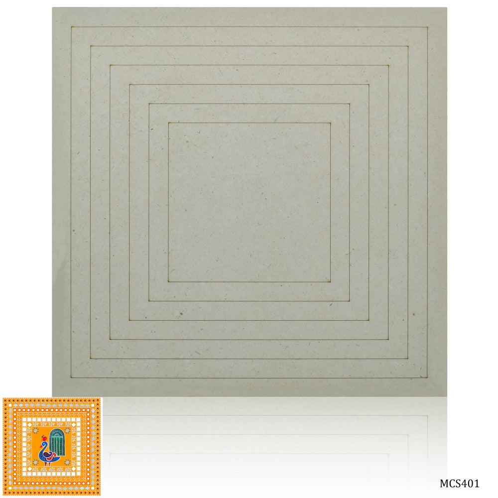 Gift To Love | Mdf Cutout Square | Size : 4 Mm X 10 Inch | Code : MCS401