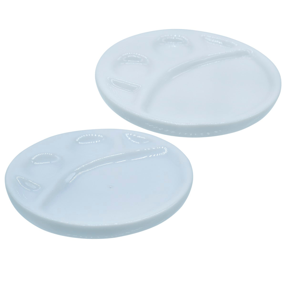 Gift To Love | Miniature Ceramics Round | Color : White | Size : 4 In | Pcs : 2 Pcs | Code : MCWR03
