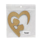 Gift To Love | Mdf Cutout Heart Design | Size : 5 Inch | Code : MDFHD2