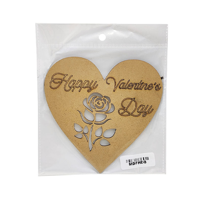 Gift To Love | Mdf Cutout Heart Design | Size : 5 Inch | Code : MDFHD8