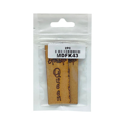 Gift To Love | Mdf Cutout | Size : 6 X 2.2 Cm | Pcs : 2 Pc | Code : MDFK43