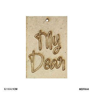 Gift To Love | Mdf Cutout | Size : 6.1 X 4.1 Cm | Code : MDFK44