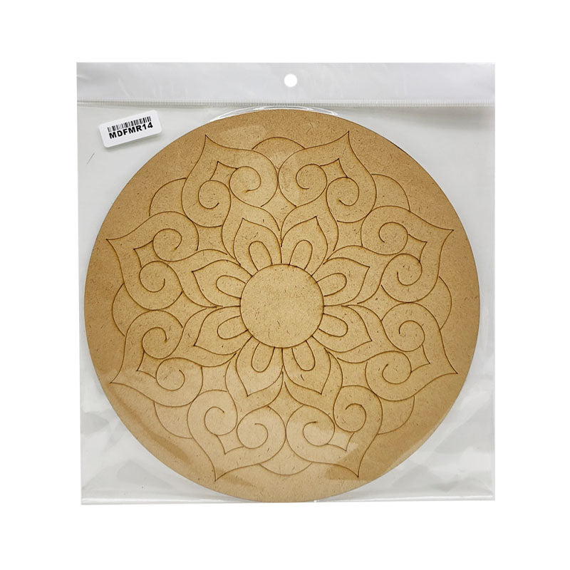 Gift To Love | Mdf Cutout Mandala Engrave | Size : 3 Mm X 10 Inch | Code : MDFMR14