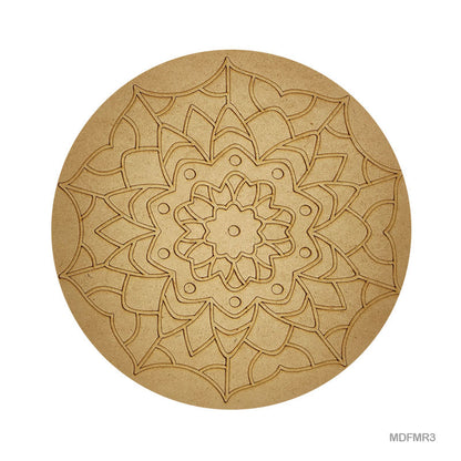 Gift To Love | Mdf Cutout Mandala Engrave | Size : 3 Mm X 10 Inch | Code : MDFMR3