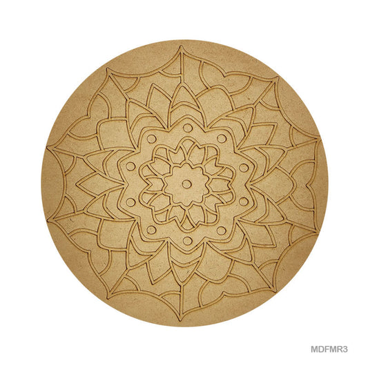 Gift To Love | Mdf Cutout Mandala Engrave | Size : 3 Mm X 10 Inch | Code : MDFMR3