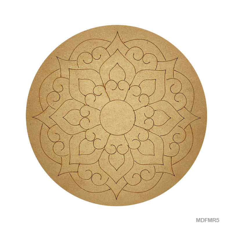 Gift To Love | Mandala Engrave Mdf Cutout | Size : 3 Mm X 10 Inch | Code : MDFMR5