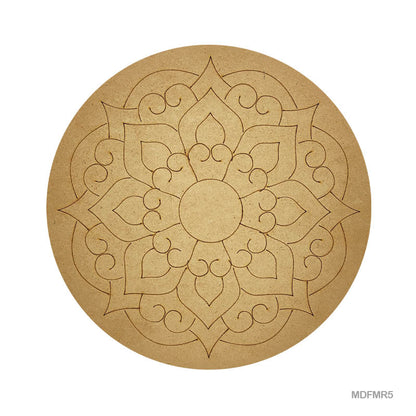 Gift To Love | Mandala Engrave Mdf Cutout | Size : 3 Mm X 10 Inch | Code : MDFMR5