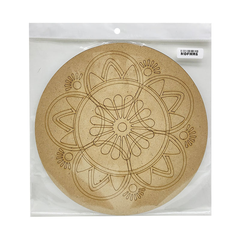 Gift To Love | Mandala Engrave Mdf Cutout | Size : 3 Mm X 10 Inch | Code : MDFMR6