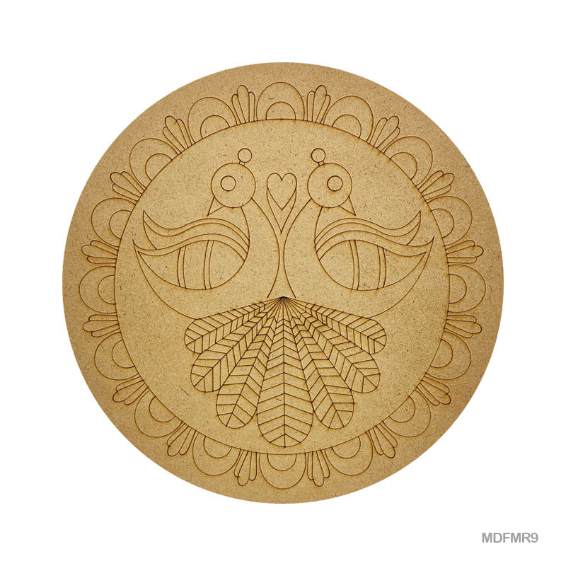 Gift To Love | Mdf Cutout Mandala Engrave | Size : 3 Mm X 10 Inch | Code : MDFMR9
