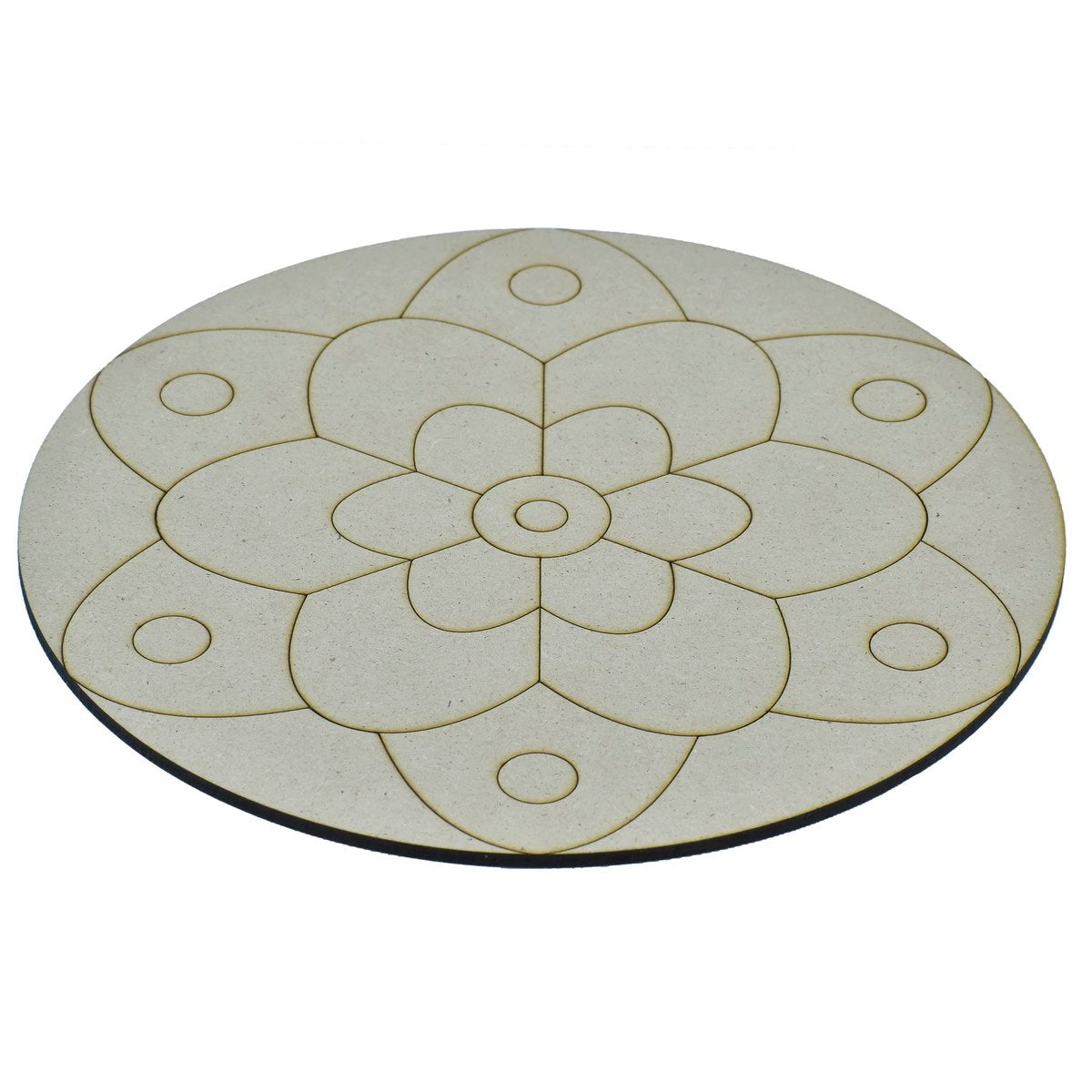 Gift To Love | Mdf Diy Painting Plate Kit Round Rangoli | Size : 8 Inch | Code : MDP8-06