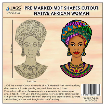 Gift To Love | Mdf Diy Painting Plate Kit Girl Design | Code : MDPD-04