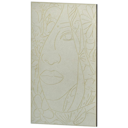 Gift To Love | Mdf Diy Painting Plate Kit Girl Engraved | Size : 6 X 10 Inch | Code : MDPD-06