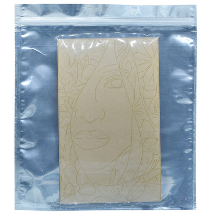 Gift To Love | Mdf Diy Painting Plate Kit Girl Engraved | Size : 6 X 10 Inch | Code : MDPD-06