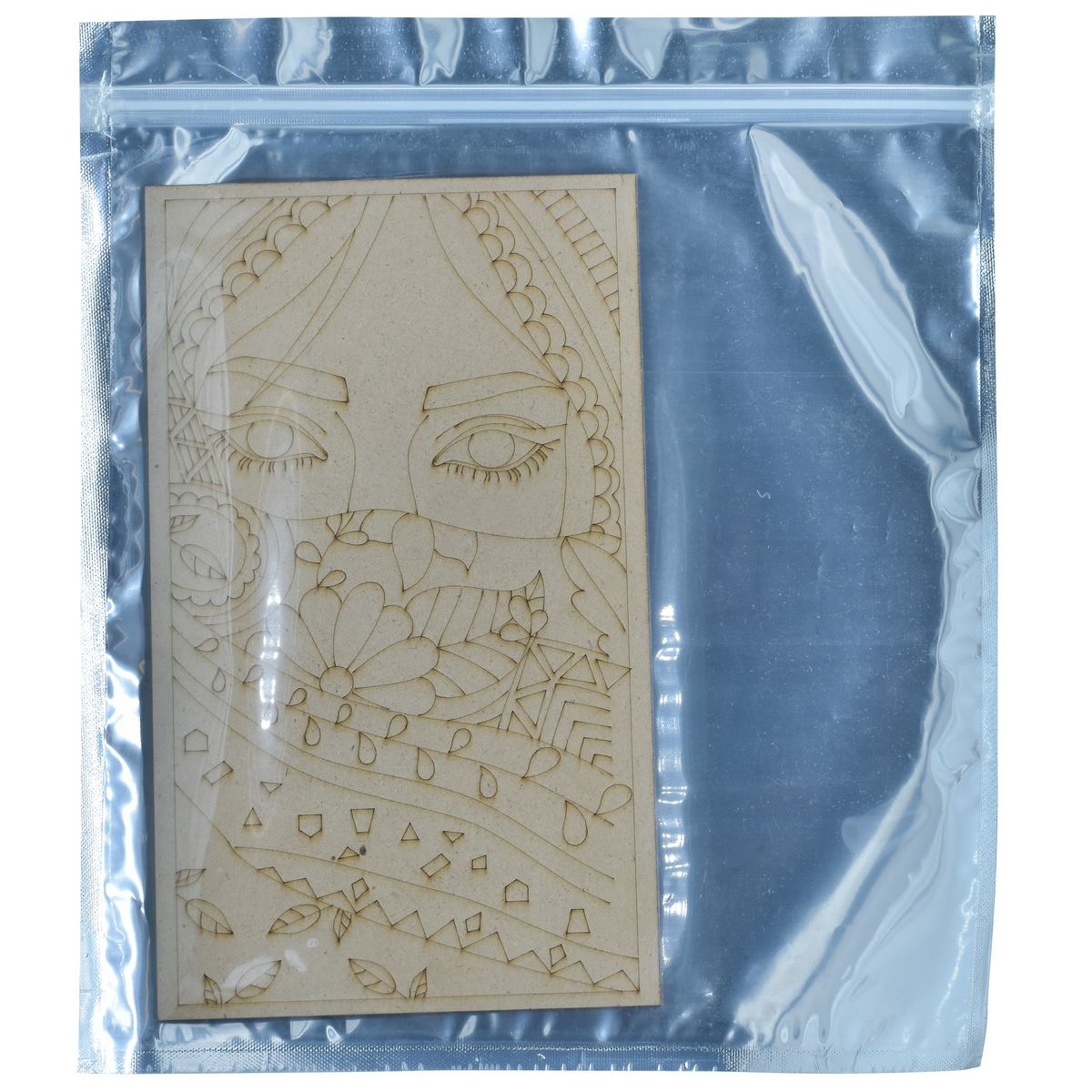 Gift To Love | Mdf Diy Painting Plate Kit Girl Engraved | Size : 6 X 10 Inch | Code : MDPD-07