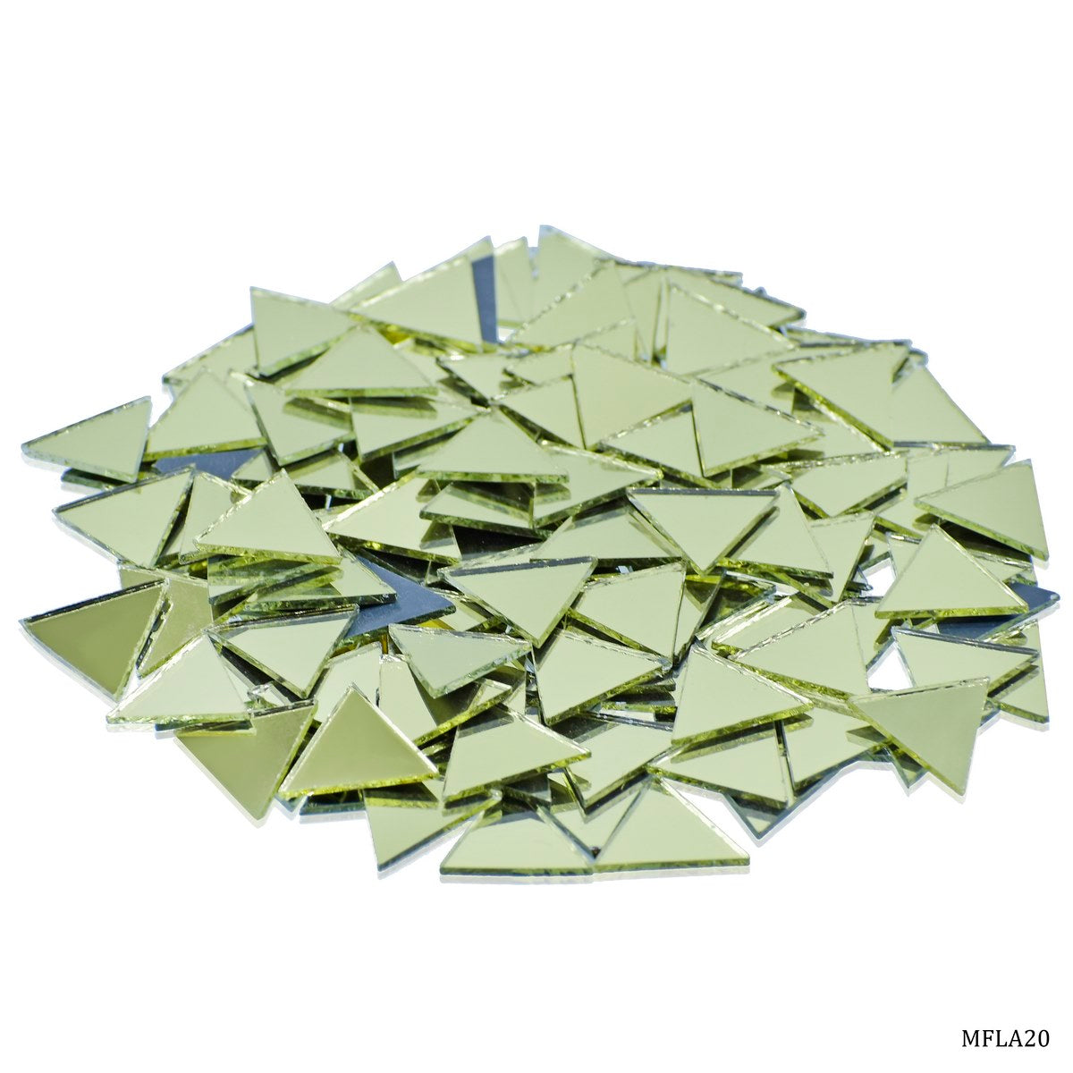Gift To Love | Mirror For Lippan Art Triangle Shape | Color : Gold | Size : X Big | Code : MFLA20