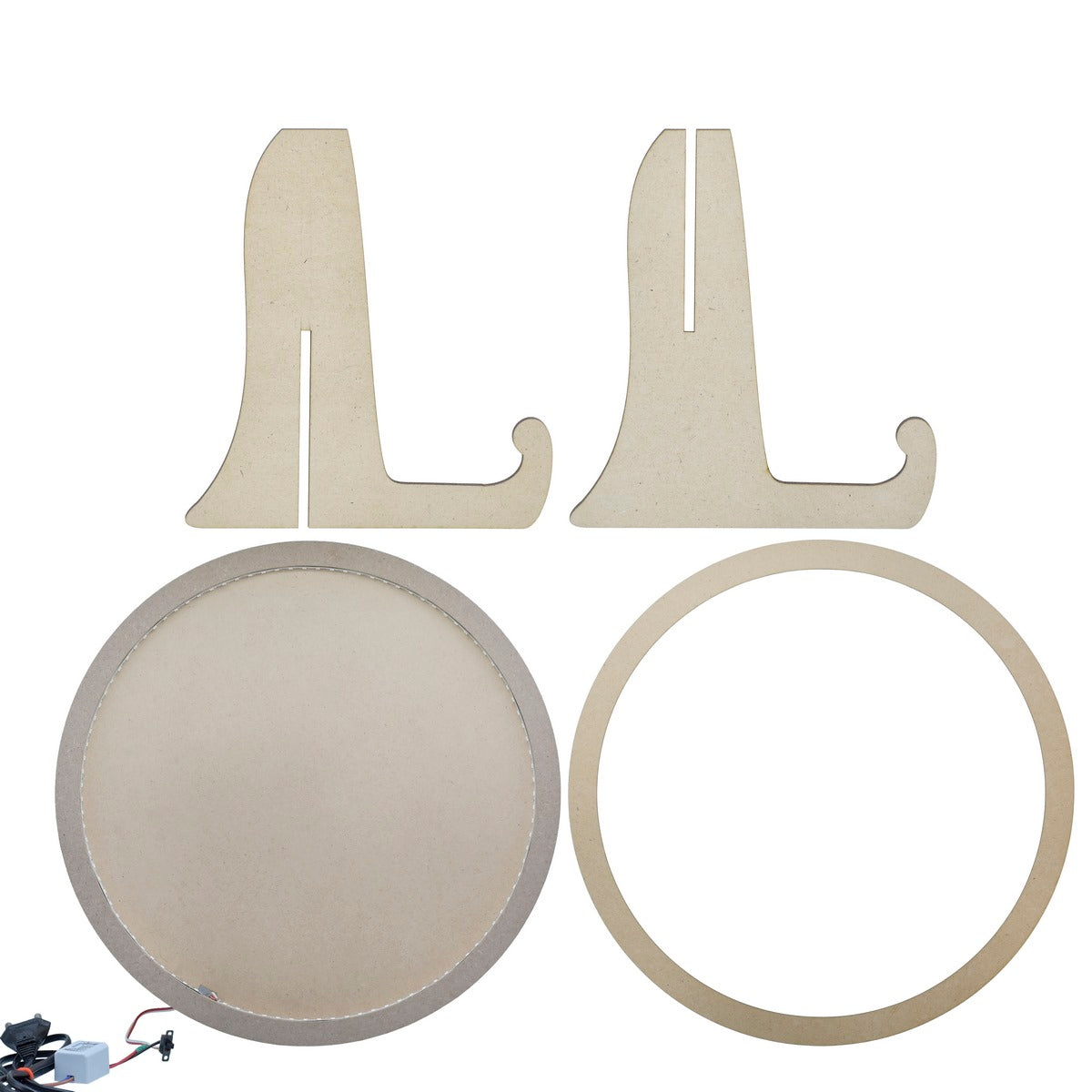 Gift To Love | Mdf Moon Making Light Round Base | Size : 12 Inches | Code : MFWL00