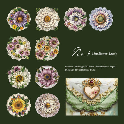 Gift To Love | Retro Handbook Decoration Sticker | Pcs : 20 Pcs | Code : MG0240963
