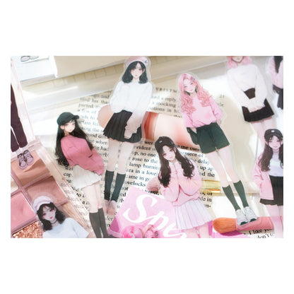 Gift To Love | Girl Character Handbook Deco Sticker | Pcs : 10 Pc | Code : MG0440205