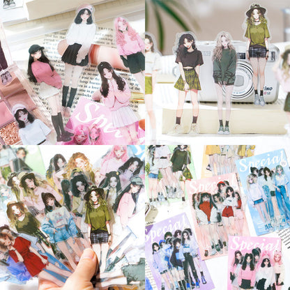 Gift To Love | Girl Character Handbook Deco Sticker | Pcs : 10 Pc | Code : MG0440206