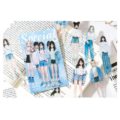 Gift To Love | Girl Character Handbook Deco Sticker | Pcs : 10 Pc | Code : MG0440208