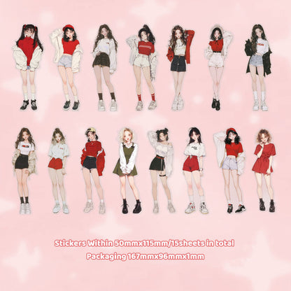 Gift To Love | Girl Character Handbook Deco Sticker | Pcs : 10 Pc | Code : MG0440209