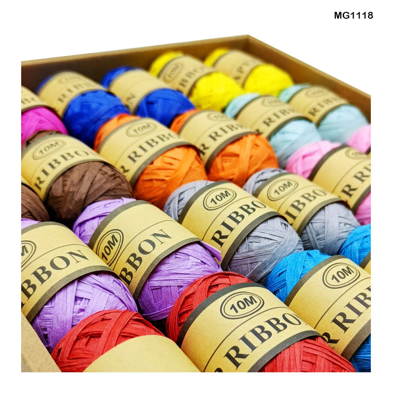 Gift To Love | Paper Ribbon | Size : 10 Mtr | Pcs : 24 Pcs Box | Code : MG1118