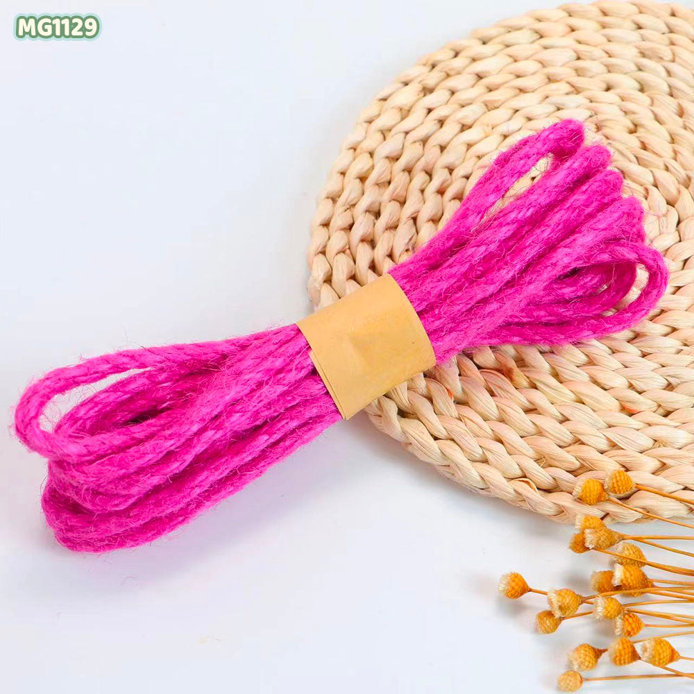 Gift To Love | Jute Thread | Size : 3 Mm | Pcs : 12 Color 10 Mtr | Code : MG1129