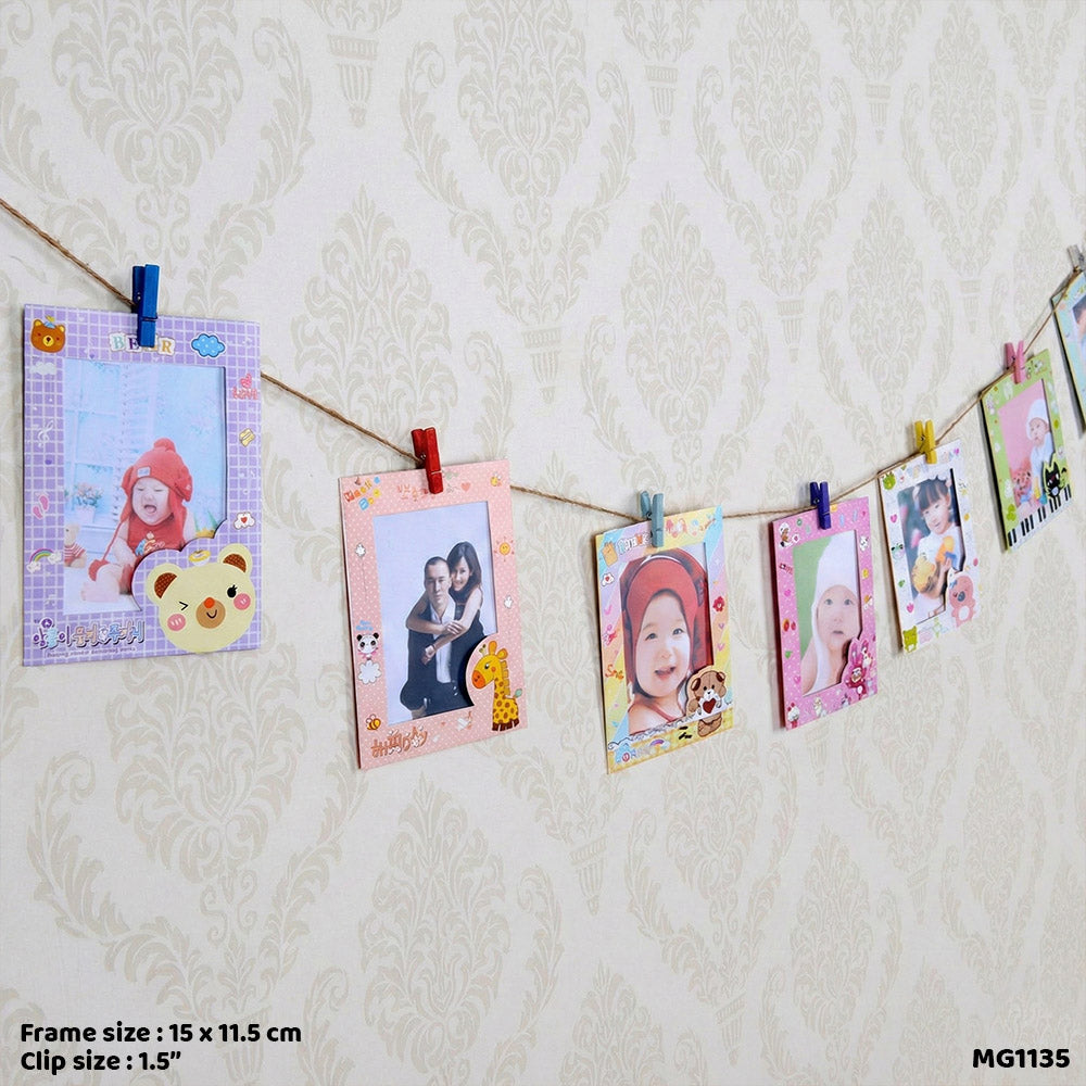 Gift To Love | Hanging Photo Frame Kit Print | Pcs : 9 Pc | Code : MG1135
