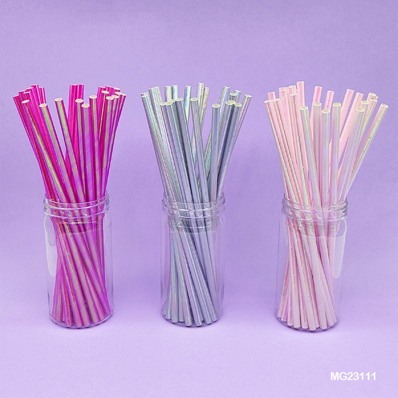 Gift To Love | Paper Straw Foiled Pastel | Pcs : 25 Pcs | Code : MG23111