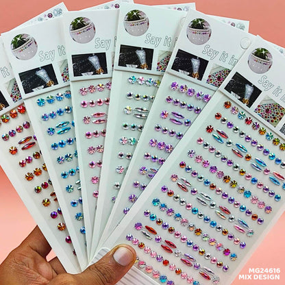 Gift To Love | Gem Stones Stay Crystal Equal Strip Sticker | Code : MG24616