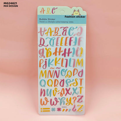 Gift To Love | Bubble Alphabet Sticker | Code : MG24621