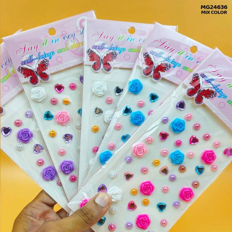 Gift To Love | Big Small Flower And Heart Sticker | Code : MG24636