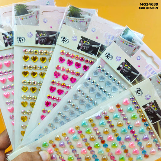 Gift To Love | Mixed Rectangle And Round Stone Sticker | Code : MG24639