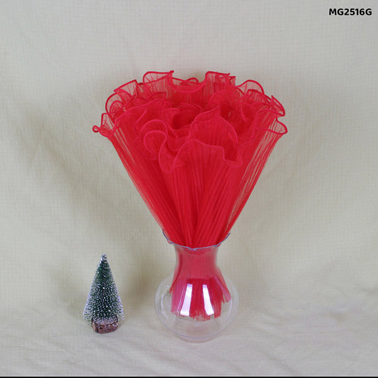 Gift To Love | Wrapping Paper Net Wrinkled With Border | Color : Light Pink | Code : MG2516G