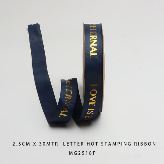 Gift To Love | Korea Ribbon Love Is Eternal | Size : 2.5 Cm X 30 Mtr | Code : MG2518F