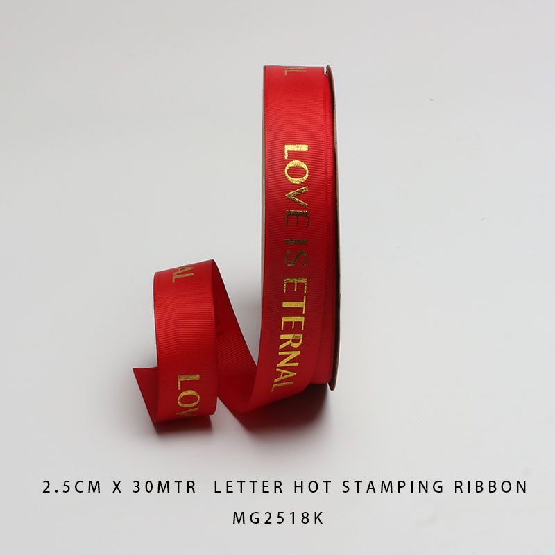Gift To Love | Korea Ribbon Love Is Eternal | Size : 2.5 Cm X 30 Mtr | Code : MG2518K
