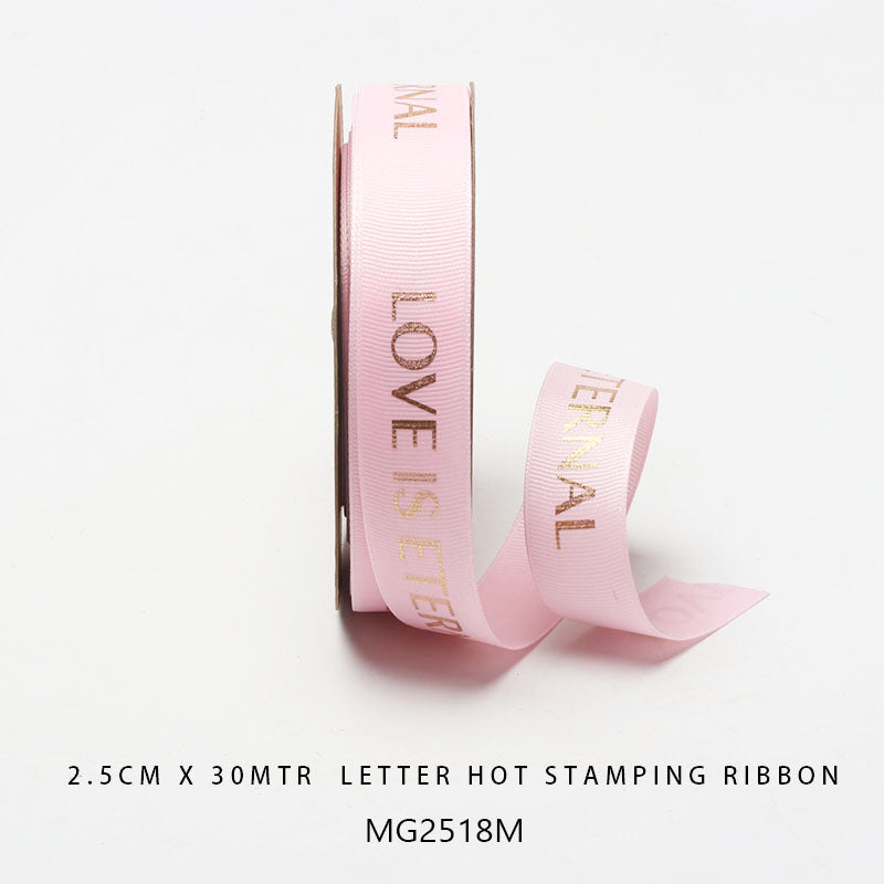 Gift To Love | Korea Ribbon Love Is Eternal | Size : 2.5 Cm X 30 Mtr | Code : MG2518M