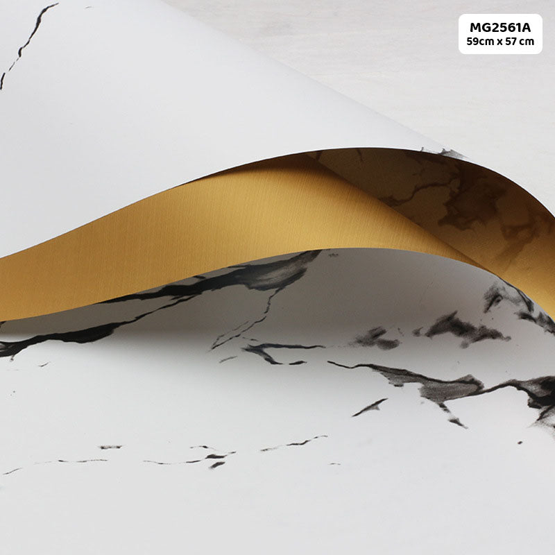 Gift To Love | Wrapping Paper Sheets | Color : White And Gold | Pcs : Pack Of 20 Sheets | Code : MG2561A