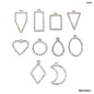 Gift To Love | Bezels Mix Shape | Color : Silver | Pcs : 10 Pcs | Code : MG256A1