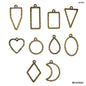 Gift To Love | Bezels Mix Shape | Color : Copper | Pcs : 10 Pcs | Code : MG256A4