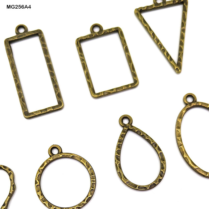 Gift To Love | Bezels Mix Shape | Color : Copper | Pcs : 10 Pcs | Code : MG256A4