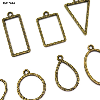 Gift To Love | Bezels Mix Shape | Color : Copper | Pcs : 10 Pcs | Code : MG256A4