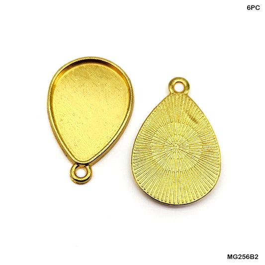 Gift To Love | Drop Shape Metal | Color : Gold | Pcs : 6 Pcs | Code : MG256B2