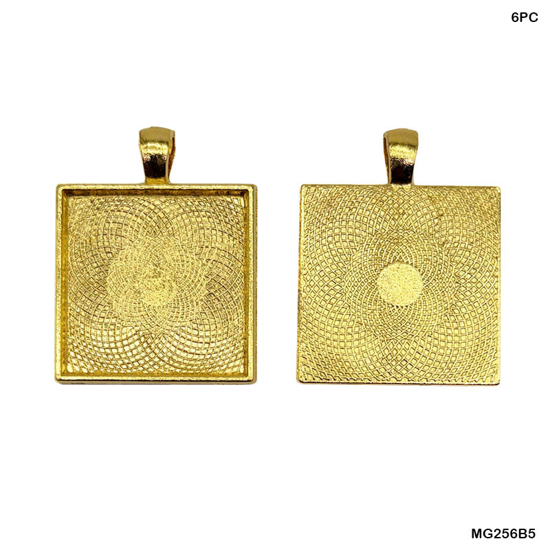 Gift To Love | Square Shape Metal | Color : Gold | Pcs : 6 Pcs | Code : MG256B5