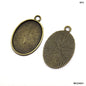 Gift To Love | Oval Shape Metal Bezels | Color : Copper | Pcs : 6 Pcs | Code : MG256D1
