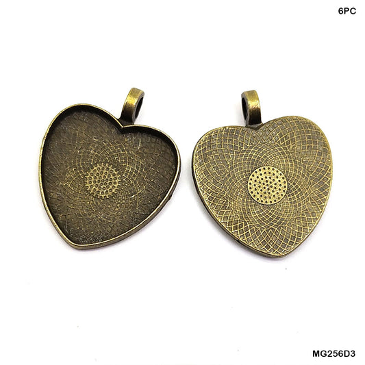 Gift To Love | Heart Shape Metal | Color : Copper | Pcs : 6 Pcs | Code : MG256D3